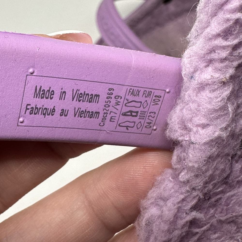 Crocs Unisex Classic Lined Clogs - Lavender Unisex Sz M7/W9 Purple Slip On - Picture 7 of 7